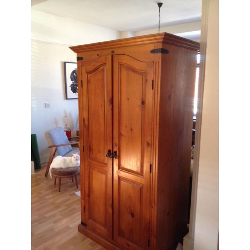 Classic Retro Real Wood Wardrobe