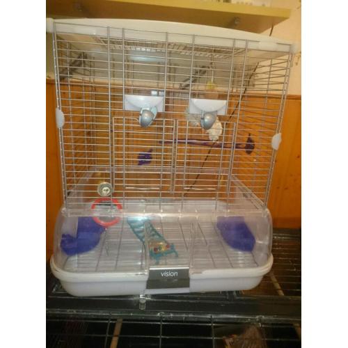 2 bird cages 1 large 1small