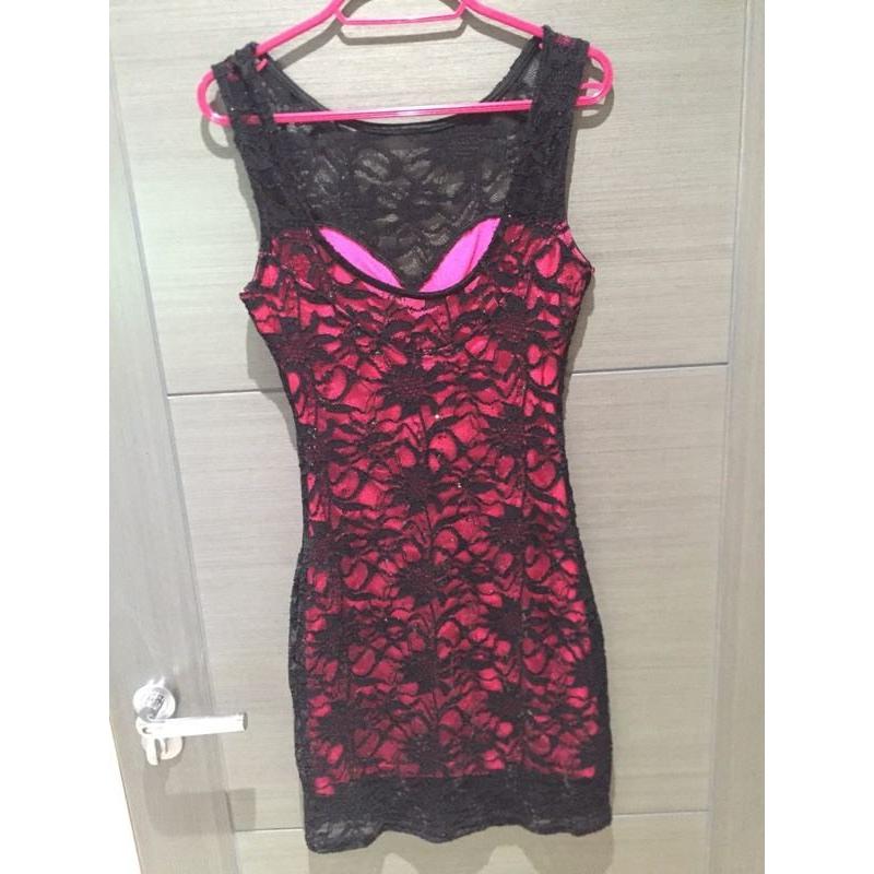 Black and Pink Lipsy Dress