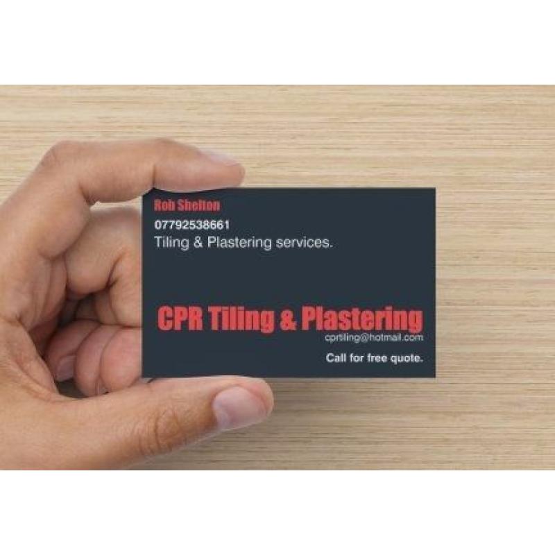Tiling & Plastering services.