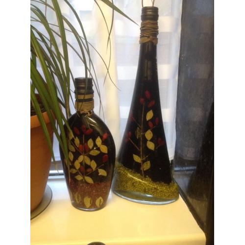 2 Large Kitchen decoration bottles