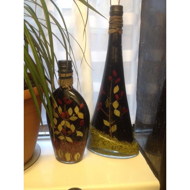 2 Large Kitchen decoration bottles
