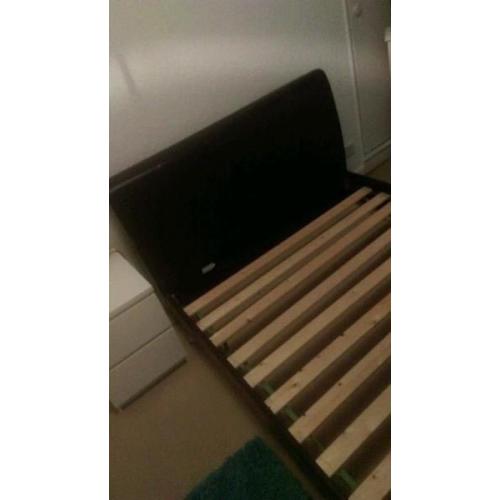 Double leather bed - great condition