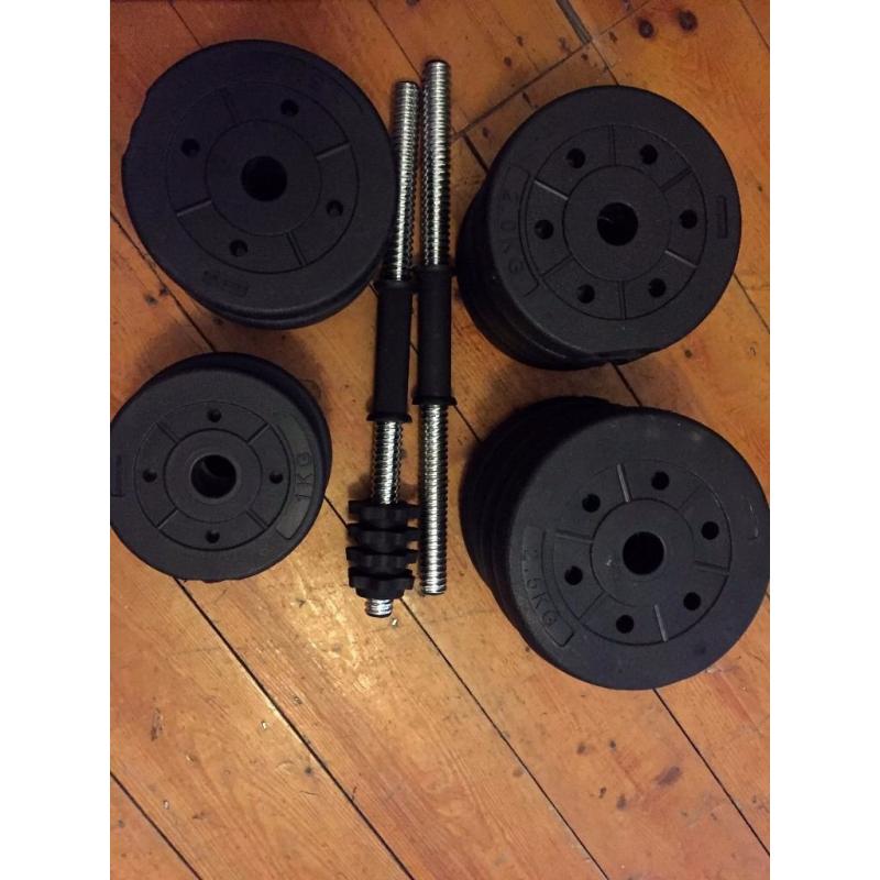 Set of dumbbell weights - 1kg, 1.5kg, 2kg, 2.5kg - Super cheap!
