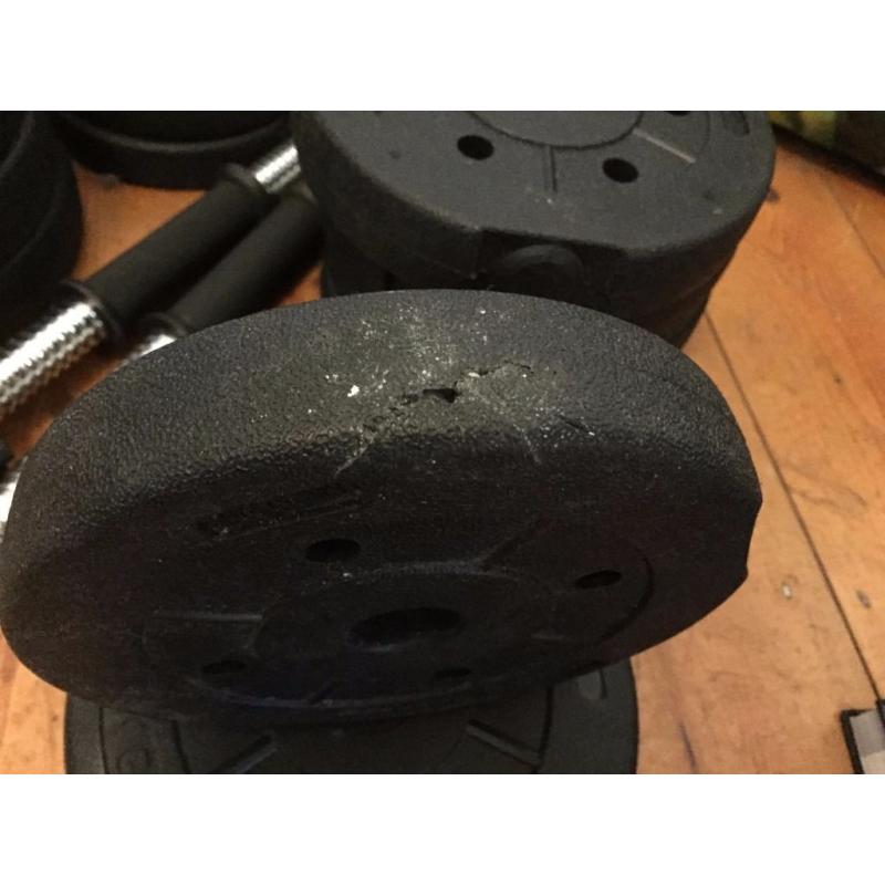 Set of dumbbell weights - 1kg, 1.5kg, 2kg, 2.5kg - Super cheap!
