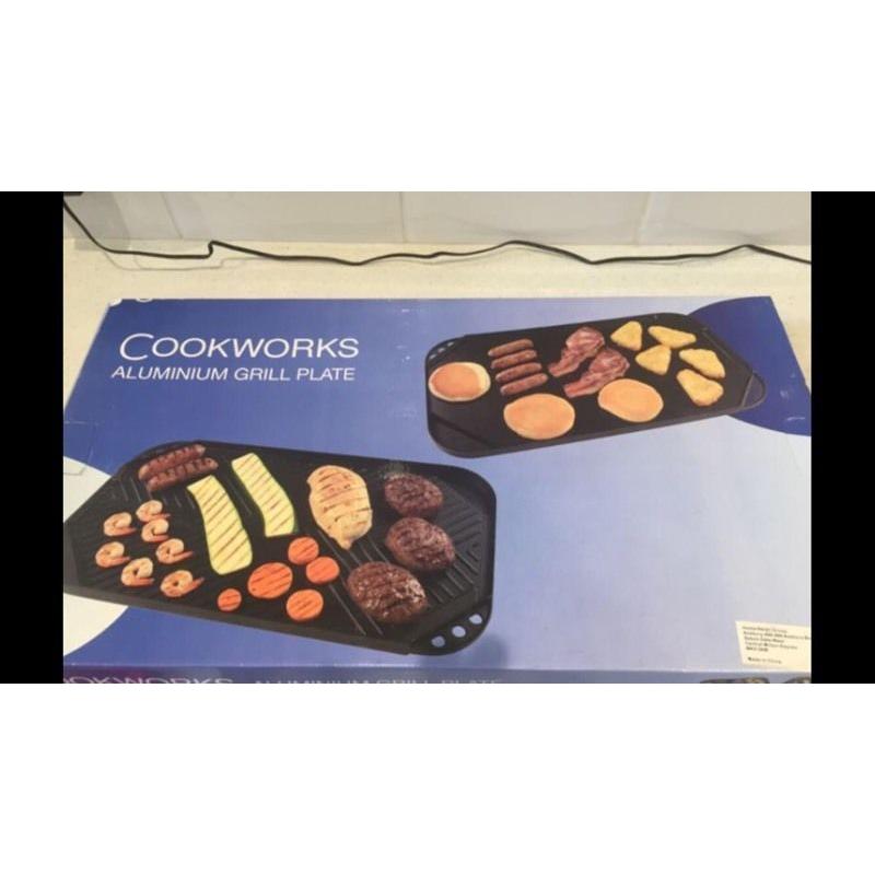 Cookwork non-stick 2-sided grill plate