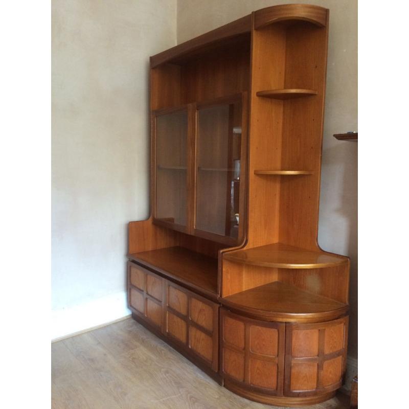 Lovely retro teak display cabinet sideboard with corner unit for sale