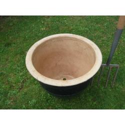 2 GLAZED GARDEN POTS FOR SALE