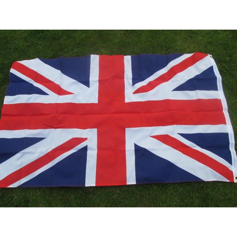 New Union (Jack) Flag 3 ' x 5' polyester with eyelets. UK Celebration, Street Party.