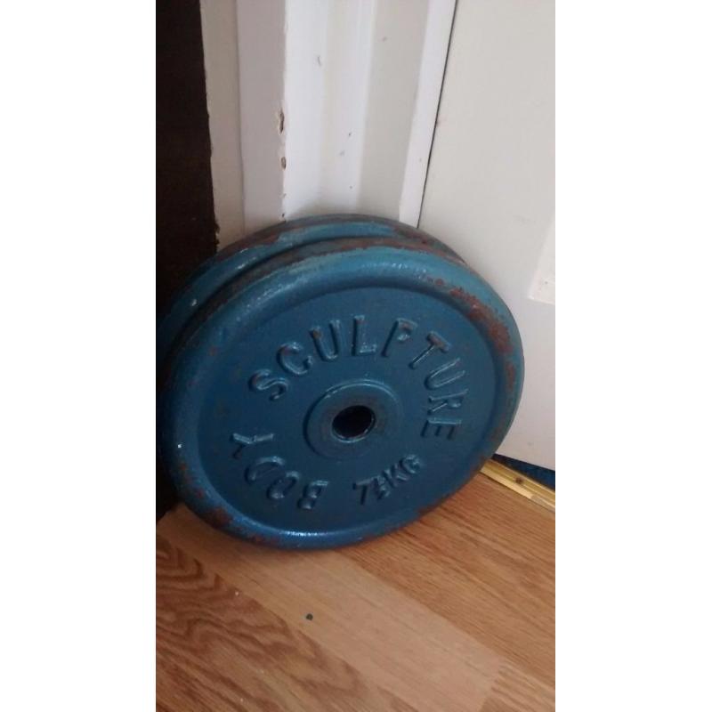 Body sculture weight plates cast iron 2x7.5kgs