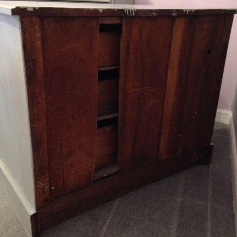 Antique shabby chic drawers with matching mirror