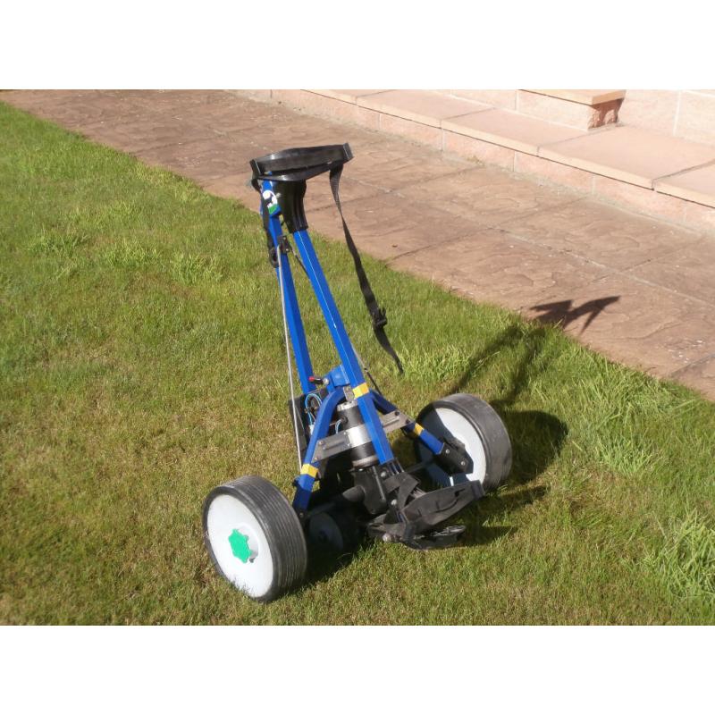 Hillbilly Motorised Golf Trolley + Charger+ 2 rechargable batteries (as NEW)