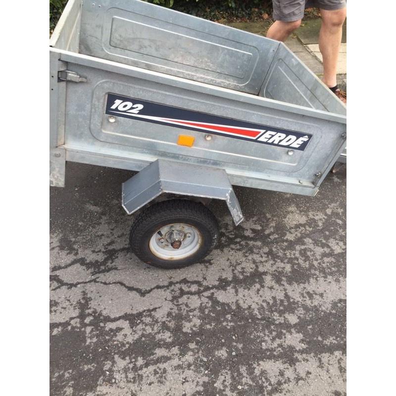 ERDE 102 factory made galvanised tipping trailer