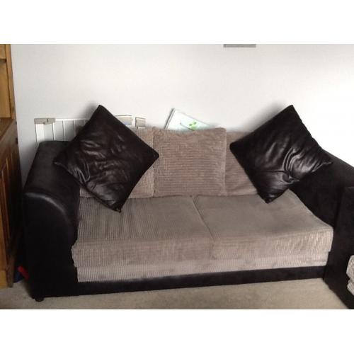 Black and Grey Sofa 2 and 3 seater