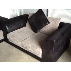 Black and Grey Sofa 2 and 3 seater
