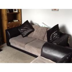 Black and Grey Sofa 2 and 3 seater