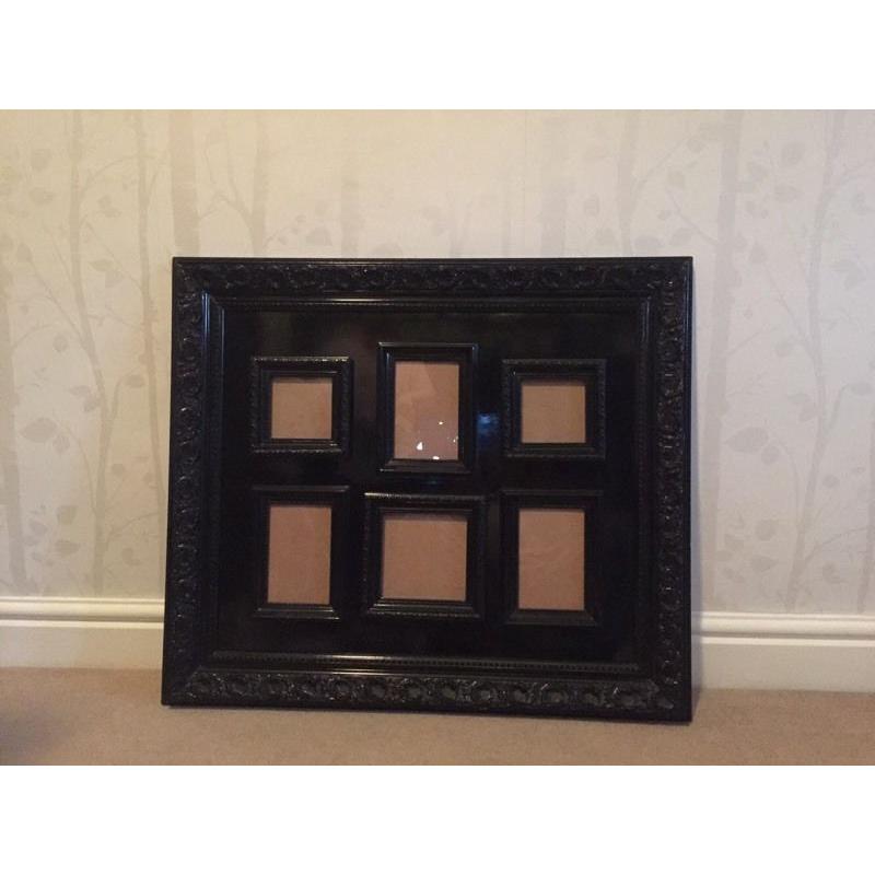 Large Black Patent Multiple Photo Frame