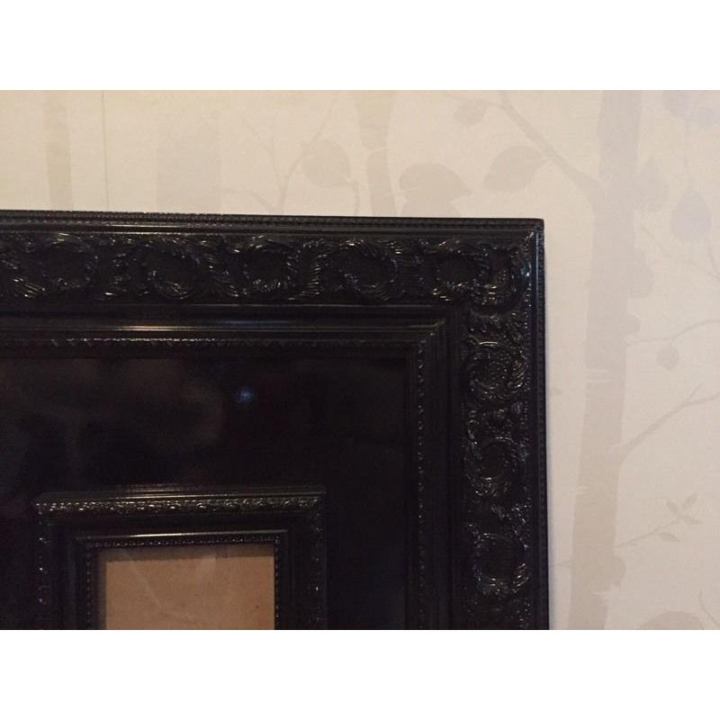 Large Black Patent Multiple Photo Frame