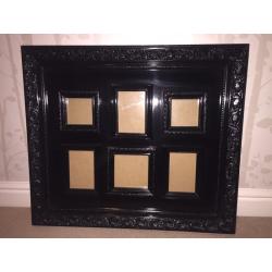 Large Black Patent Multiple Photo Frame