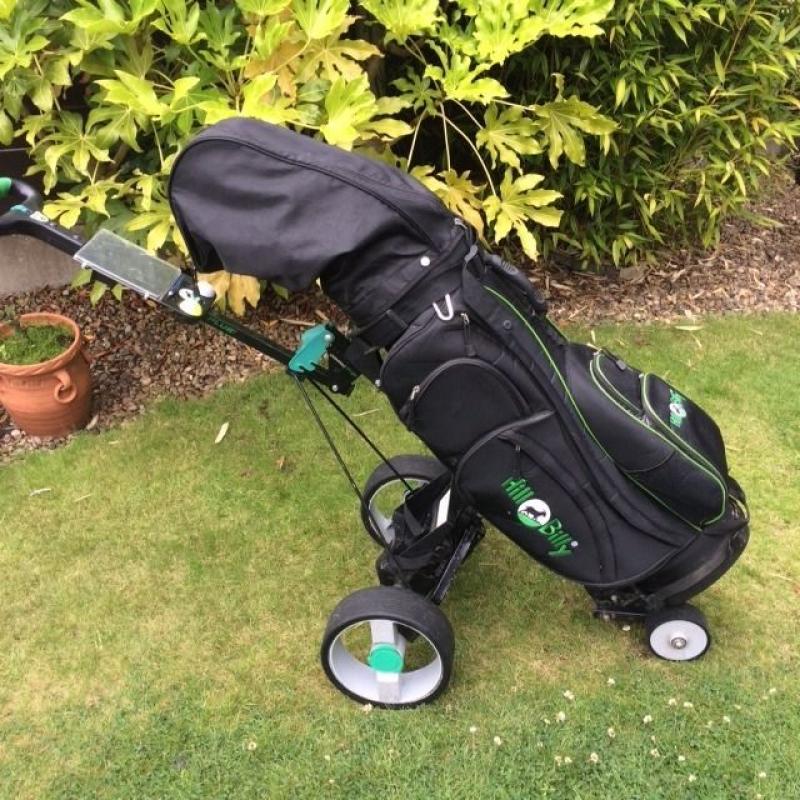 Hill Billy Golf Bag and Hill Billy Electric Trolley. Excellent condition