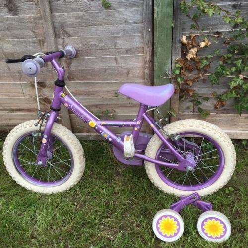 12" girls bike bicycle with stabilisers