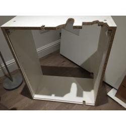 White Wall Cabinet for Kitchen wall unit from Homebase, 60(W)cmx72(H)cmx30(D)cm