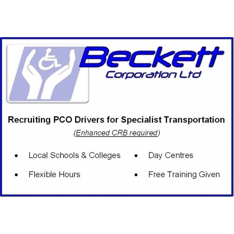 PCO DRIVERS WITH 9 SEATERS NEEDED FOR SCHOOL RUNS IN SE6, SE8, SE12, SE14, SE23, SE26 AND BR1 AREAS.