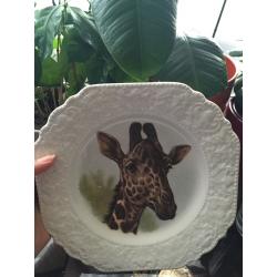 plate giraffe vintage