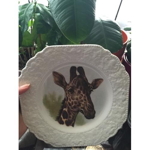 plate giraffe vintage