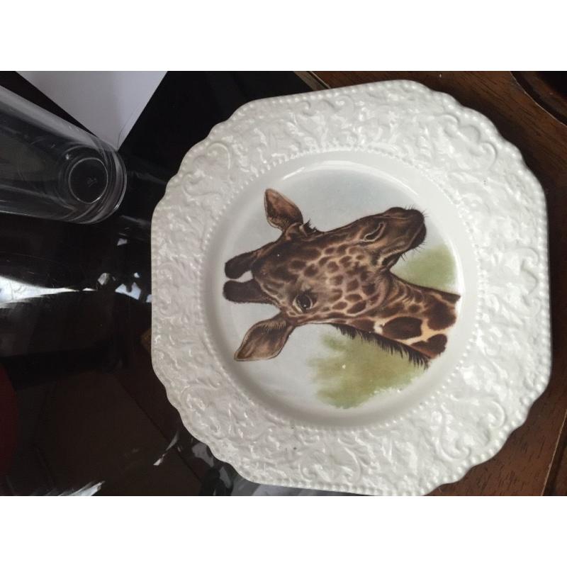 plate giraffe vintage