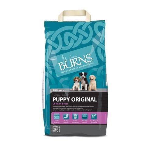 Burns puppy food.
