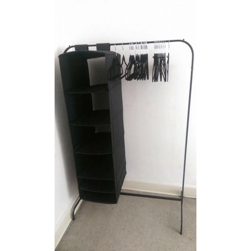 Smart clothes storage solutions: clothes rack, hangers etc