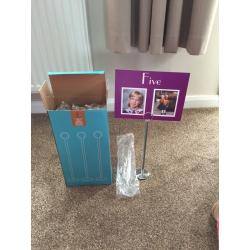 11 Table number holders - perfect for weddings and catering events