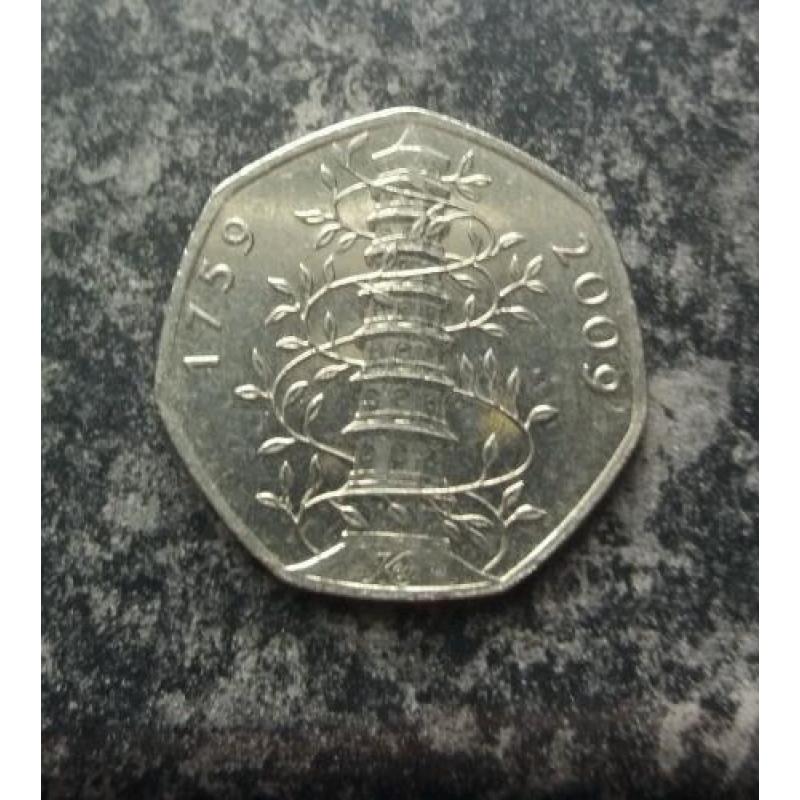 Rare kew gardens 50p coin