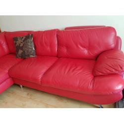 Corner leather sofa