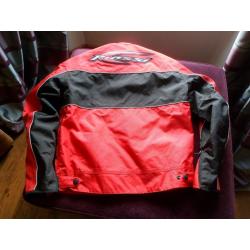 *RIOSSI RED & BLACK TEXTILE ~ MOTORCYCLE JACKET* Size Large