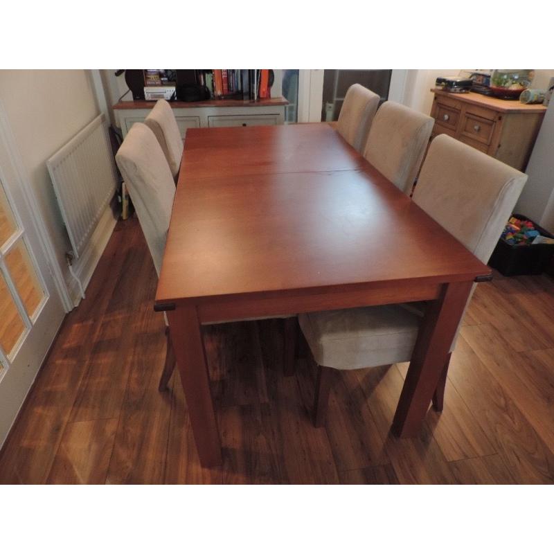 Habitat dining table and 4 grey IKEA chairs