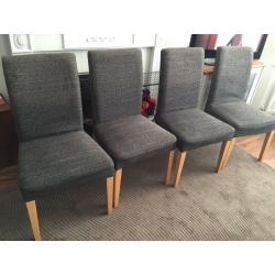 Habitat dining table and 4 grey IKEA chairs
