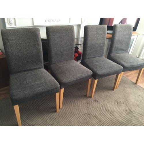 Habitat dining table and 4 grey IKEA chairs