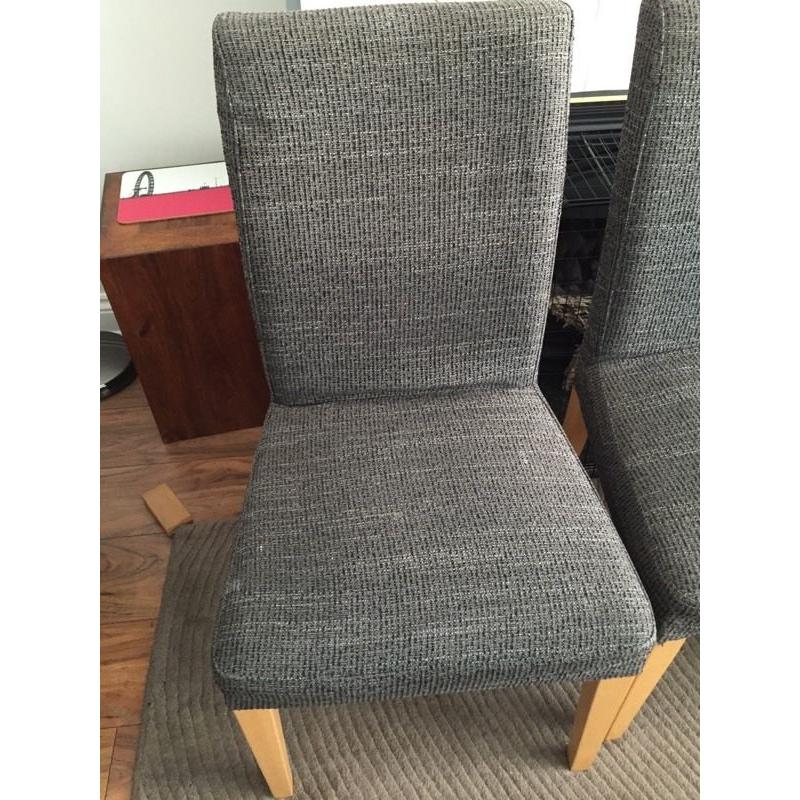 Habitat dining table and 4 grey IKEA chairs