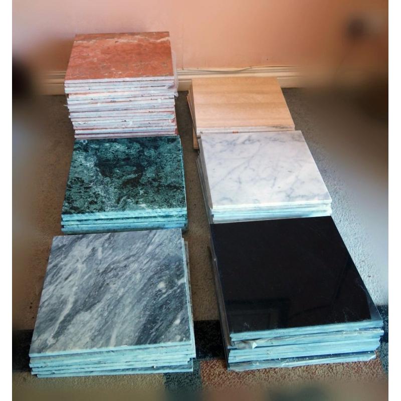 Italian Marble - 12"x12" tiles - 6 types