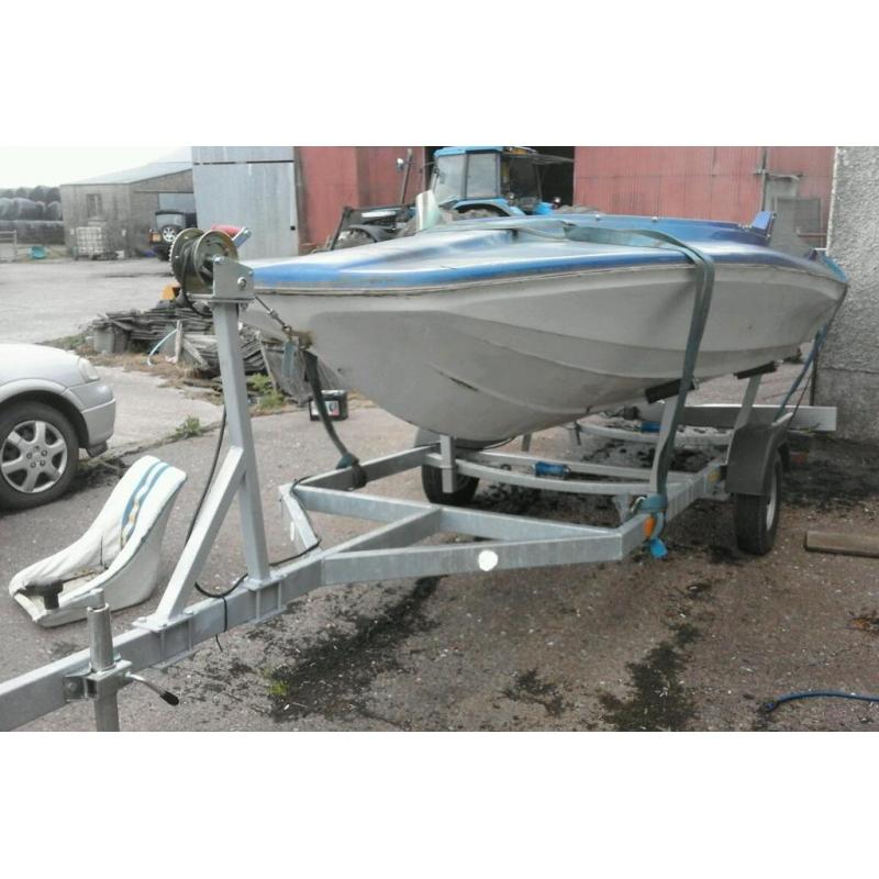 Boat for restoration on new trailer