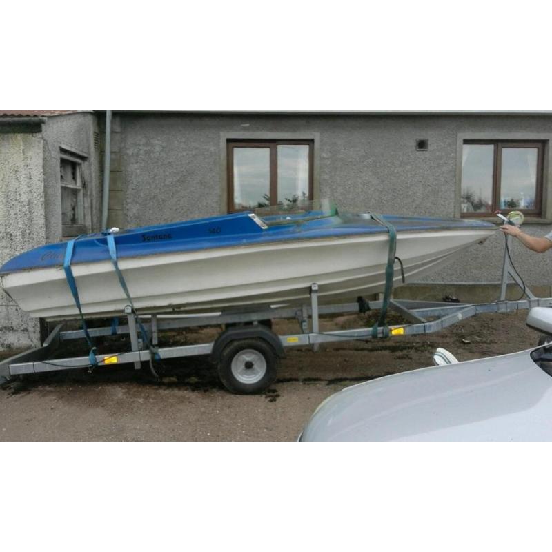 Boat for restoration on new trailer