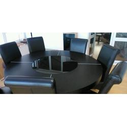 Large round 8 seater dining table