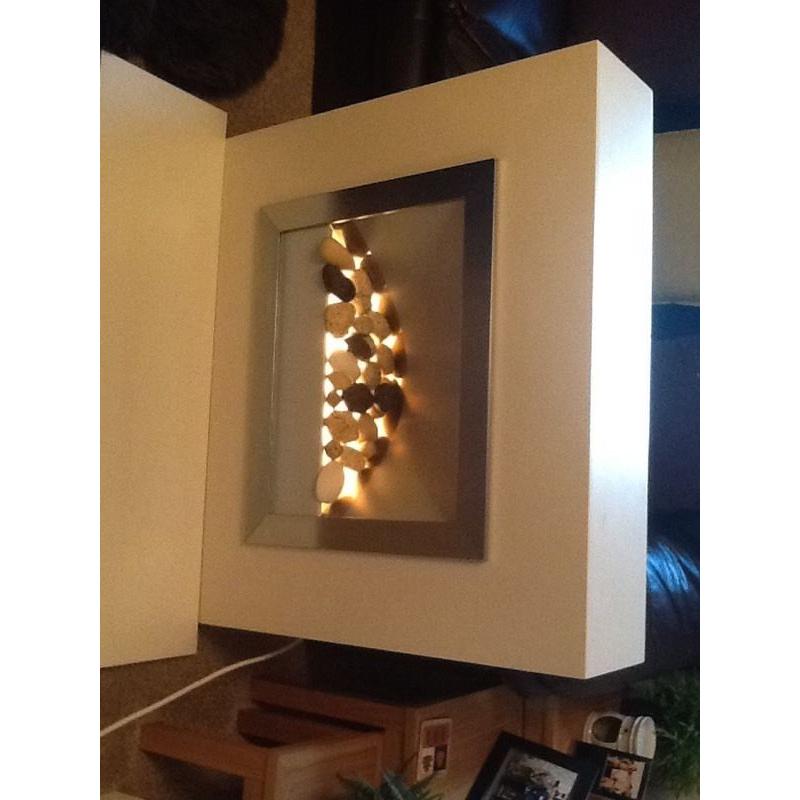Cream modern electric fire fan assisted two speed