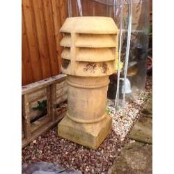 Ornamental chimney pots, light in colour three different designs and sizes .can be sold separately