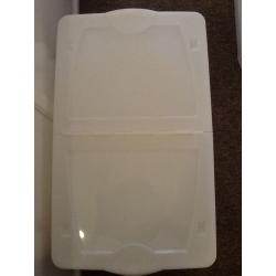 3 plastic under bed storage boxes with wheels