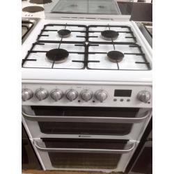 //(%)\ HOTPOINT DUAL FUEL COOKER INCLUDES 1 YEAR GUARANTEE