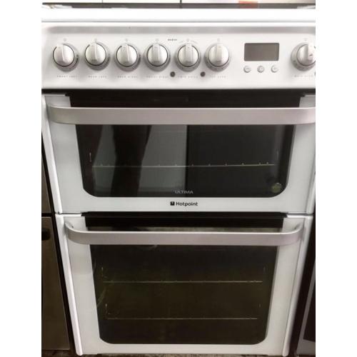 //(%)\ HOTPOINT DUAL FUEL COOKER INCLUDES 1 YEAR GUARANTEE