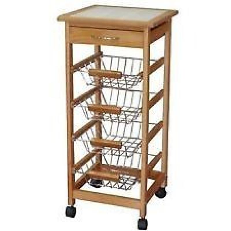 Wooden Kitchen Trolley